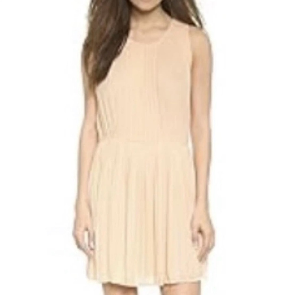 Shopbop Blaque Label Nude/Pink Pleated Tank Elastic Waist Dress, Size S